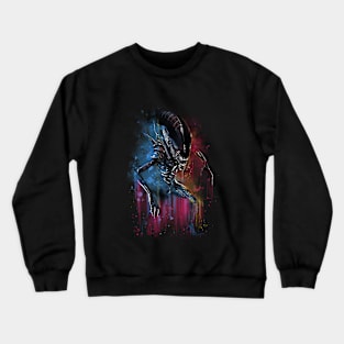 Alien Watercolor Crewneck Sweatshirt